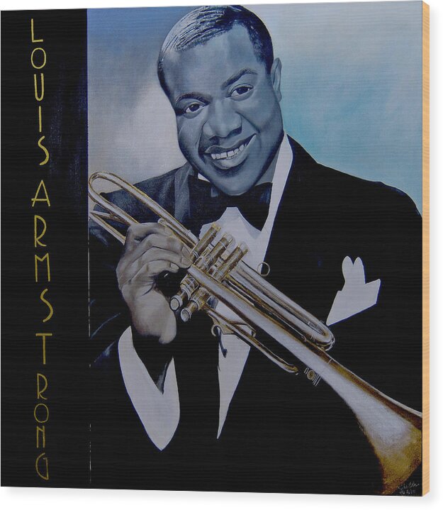 Louis Armstrong - Wood Print