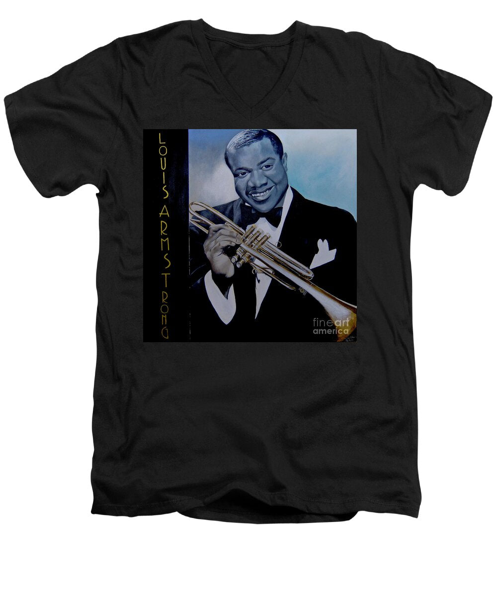 Louis Armstrong - Men's V-Neck T-Shirt