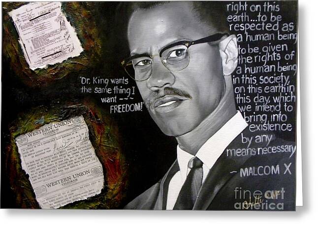 Malcom X - Greeting Card