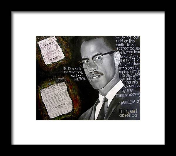 Malcom X - Framed Print