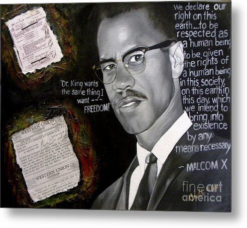 Malcom X - Metal Print