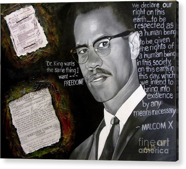 Malcom X - Acrylic Print