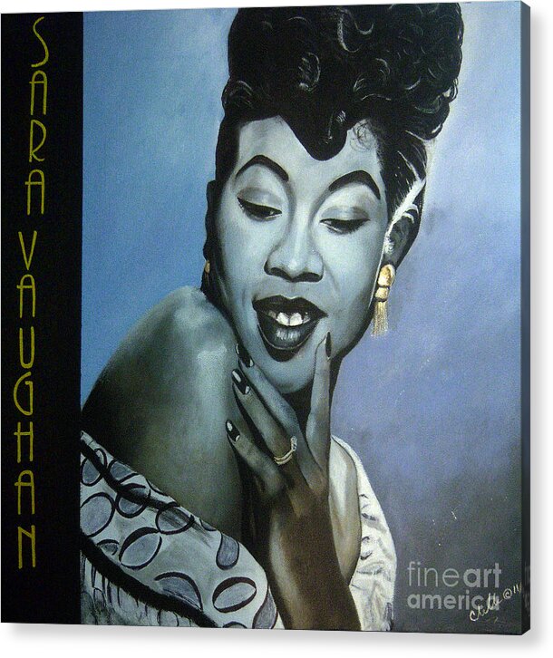 Sarah Vaughan "Jazz 'n' Blue"- Acrylic Print