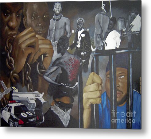 Think Black Man - Metal Print