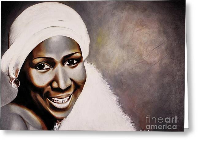 Young Aretha Franklin - Greeting Card