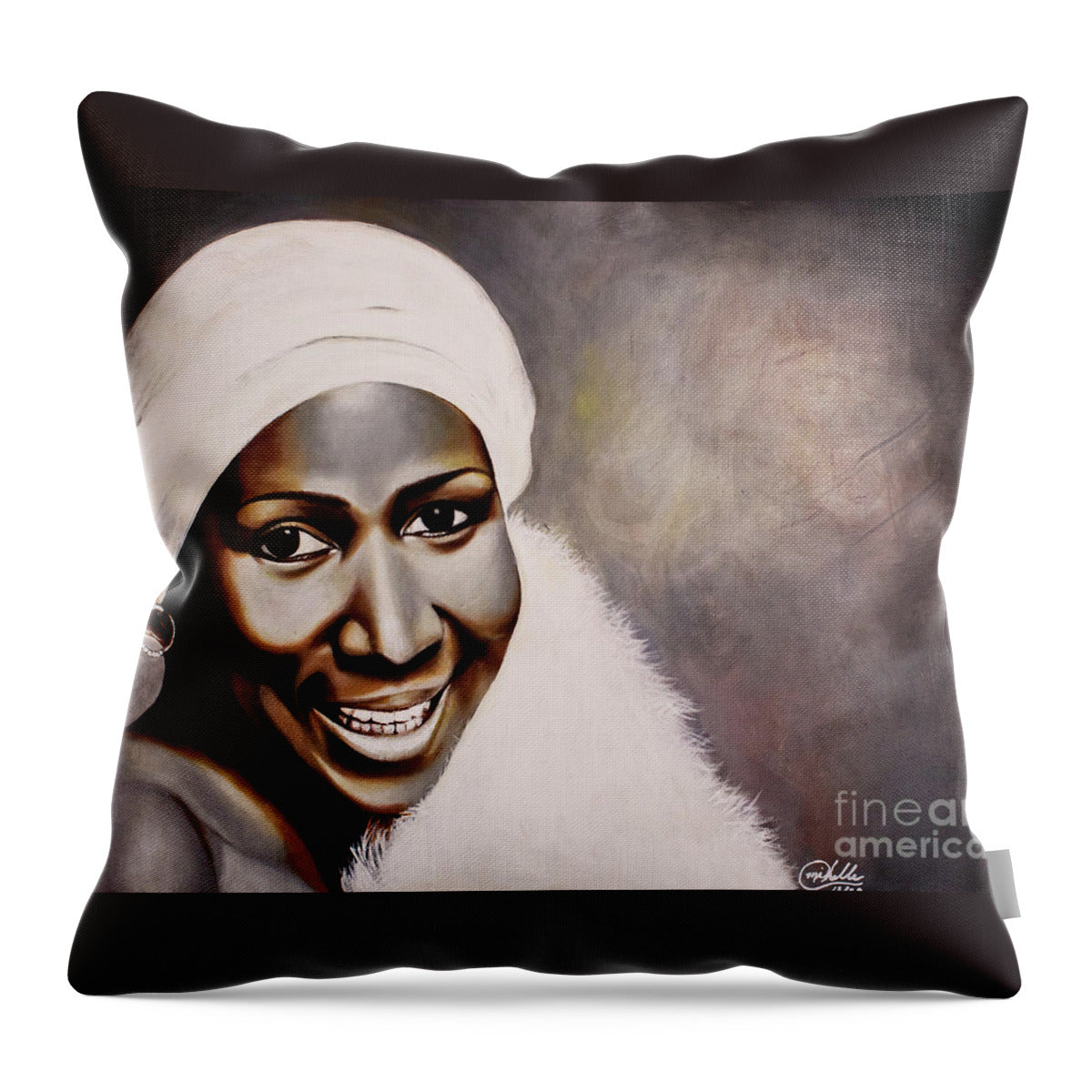 Young Aretha Franklin - Throw Pillow