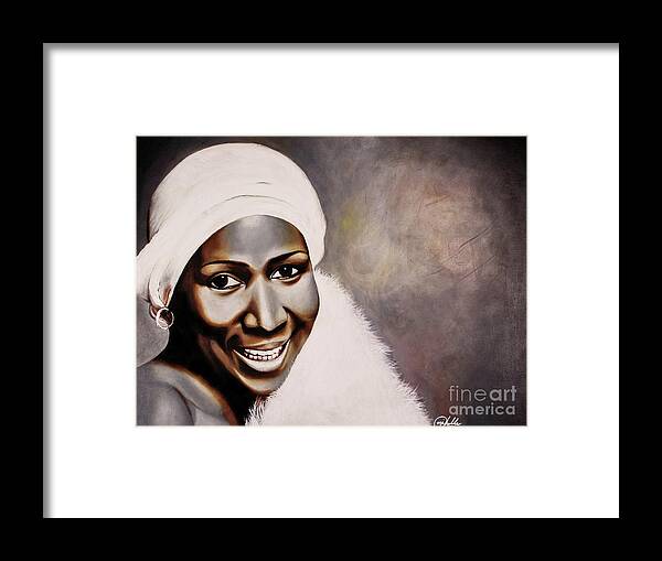 Young Aretha Franklin - Framed Print