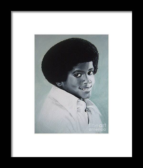 Young Michael Jackson - Framed Print