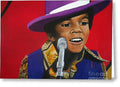 Young Michael Jackson Singing - Greeting Card