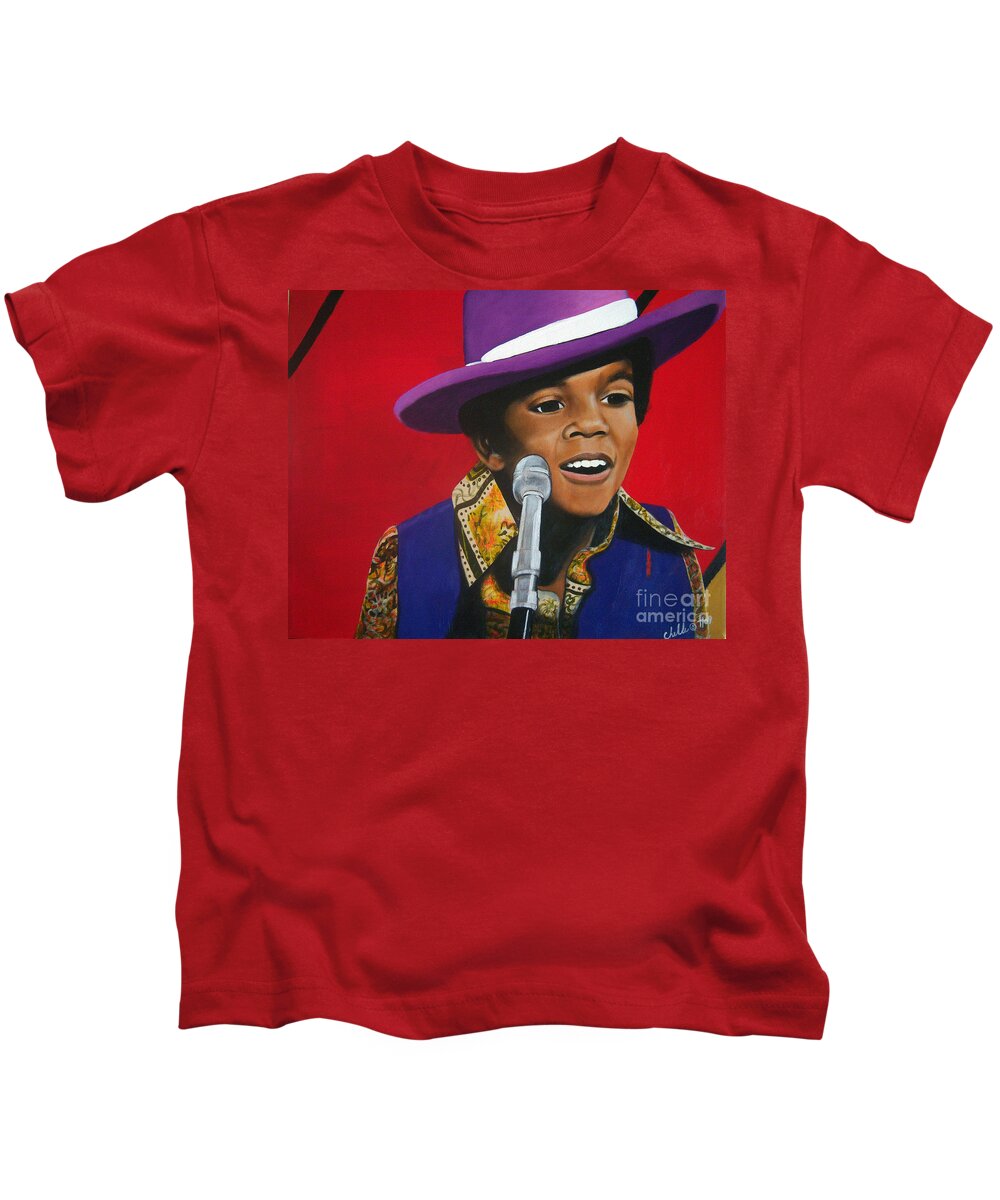 Young Michael Jackson Singing - Kids T-Shirt