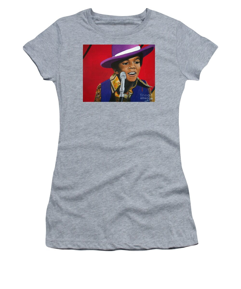 Young Michael Jackson Singing - Women's T-Shirt