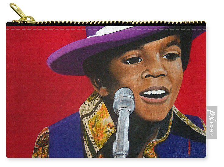 Young Michael Jackson Singing - Zip Pouch