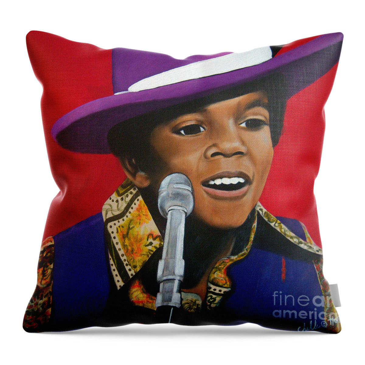 Young Michael Jackson Singing - Acrylic Print