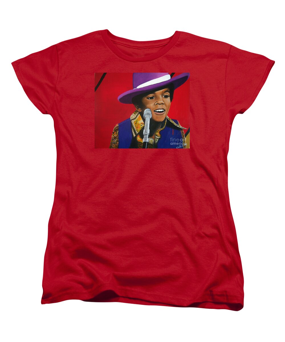 Young Michael Jackson Singing - Women's T-Shirt (Standard Fit)