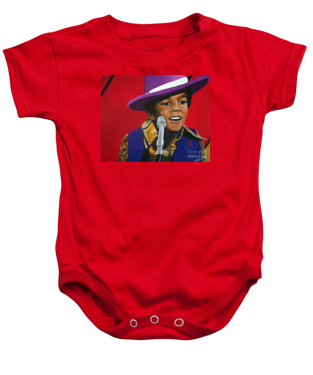 Young Michael Jackson Singing - Baby Onesie