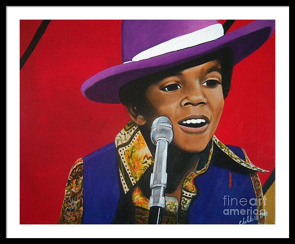 Young Michael Jackson Singing - Acrylic Print