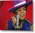 Young Michael Jackson Singing - Metal Print